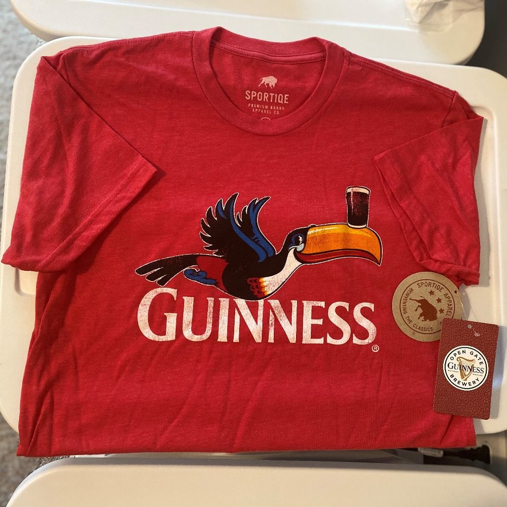 Guinness Flying Toucan Sportiqe Comfy Tee - Red Heather